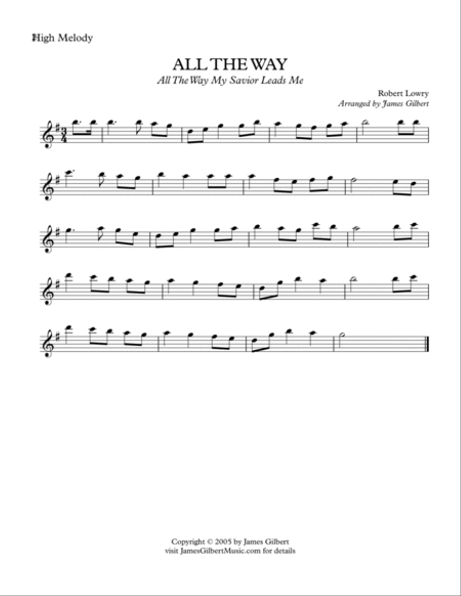 All The Way (All The Way My Savior Leads Me) Small Ensemble scores gallery preview page 5