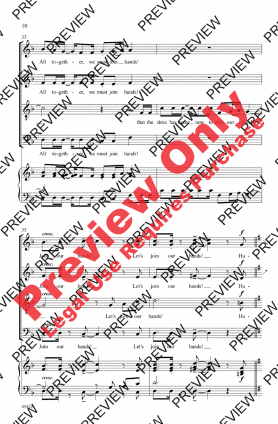 All Join Hands! All Join Hands! 4-Part scores gallery preview page 10