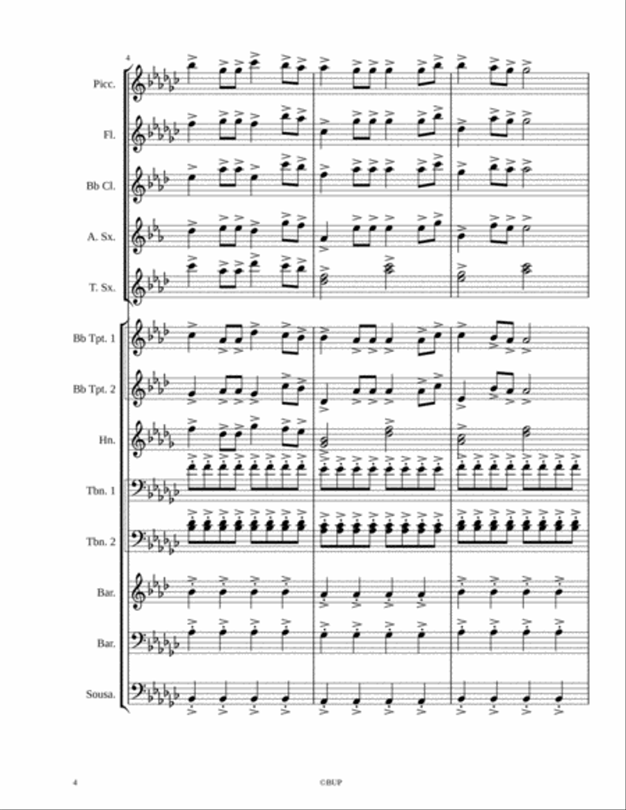 Drake-God's Plan Marching Band scores gallery preview page 4