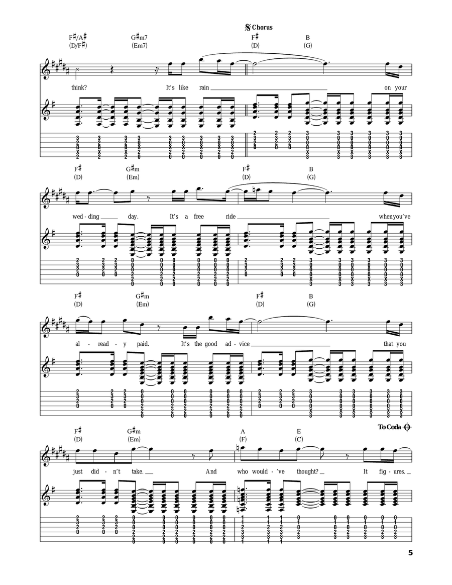Ironic Acoustic Guitar scores gallery preview page 5