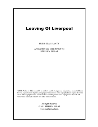 Leaving Of Liverpool (The Dubliners, The Pogues) - Lead sheet (key of G)