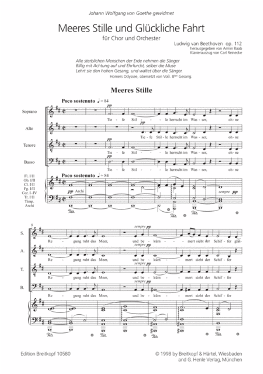 Calm Sea and Prosperous Voyage Op. 112 4-Part scores gallery preview page 2