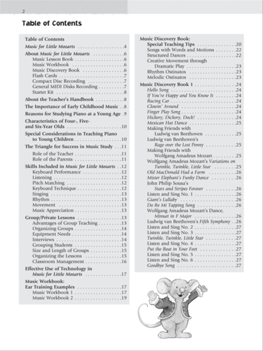 Music for Little Mozarts Teacher's Handbook, Book 1 & 2
