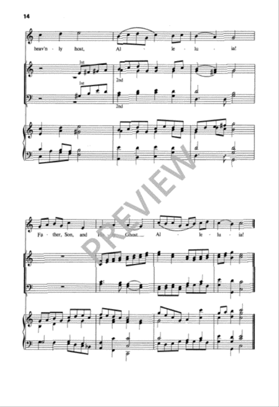 Jesus Christ Is Risen Today 4-Part scores gallery preview page 15