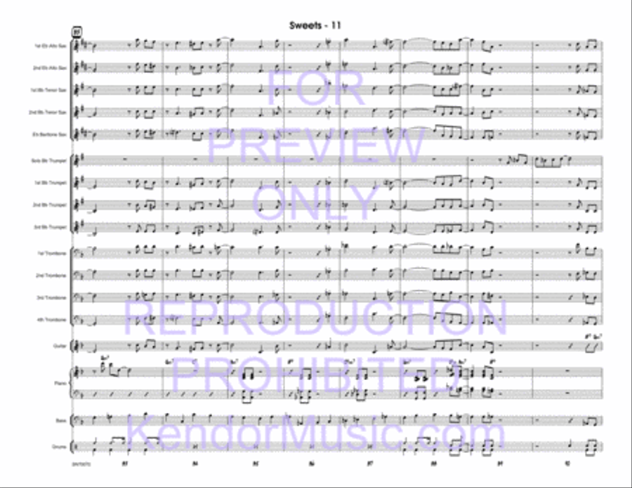 Sweets (Full Score) Jazz Ensemble scores gallery preview page 12