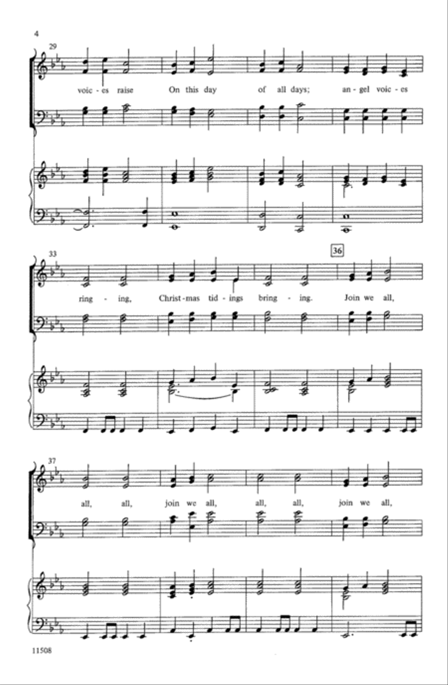 Fantasy on Five Christmas Carols 4-Part scores gallery preview page 4