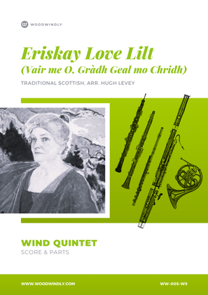 Book cover for Eriskay Love Lilt (Gràdh Geal mo Chridh) for Wind Quintet - Traditional Scottish (used in Outlander)