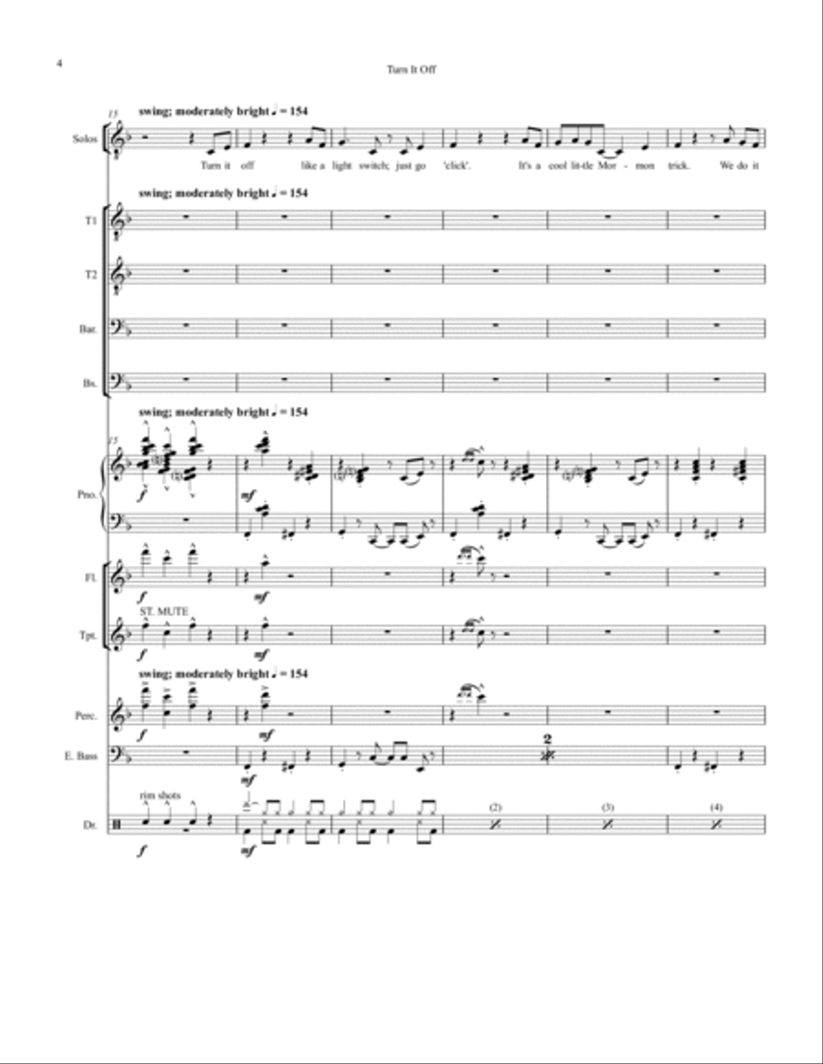 Turn It Off Small Ensemble scores gallery preview page 4