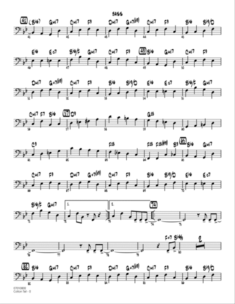 Cotton Tail - Bass Cotton Tail - Bass Part scores gallery preview page 2