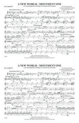 A New World---Movement One: 1st B-flat Clarinet