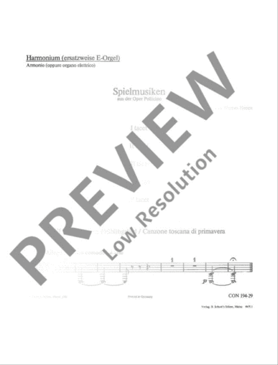 Pollicino Spielmusiken Harmonium scores gallery preview page 2
