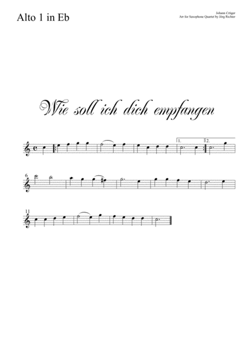 Wie soll ich dich empfangen für Saxophon Quartett image number null