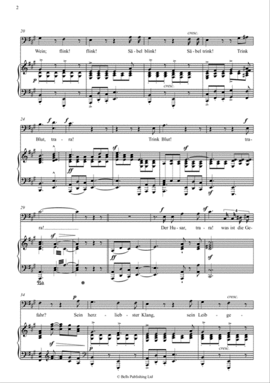 Vier Husarenlieder, Op. 117 Voice Solo scores gallery preview page 3