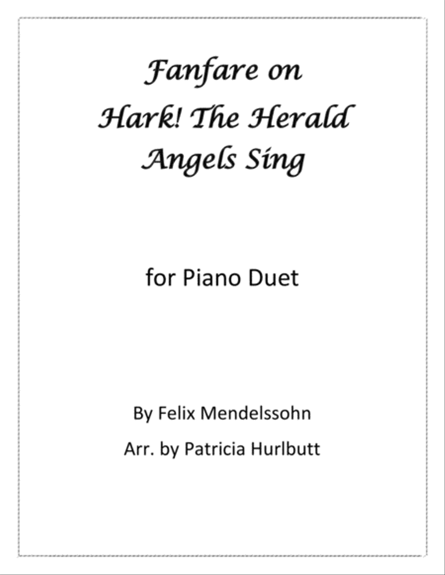Fanfare on Hark! The Herald Angels Sing Piano scores gallery preview page 1