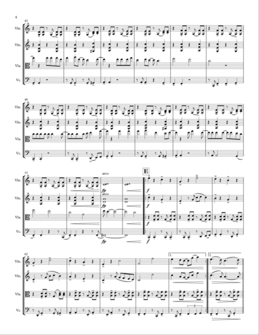 I'm Yours String Quartet scores gallery preview page 4