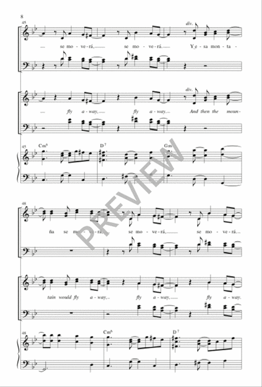 Si Tuvieras Fe / If You Had Faith 4-Part scores gallery preview page 9