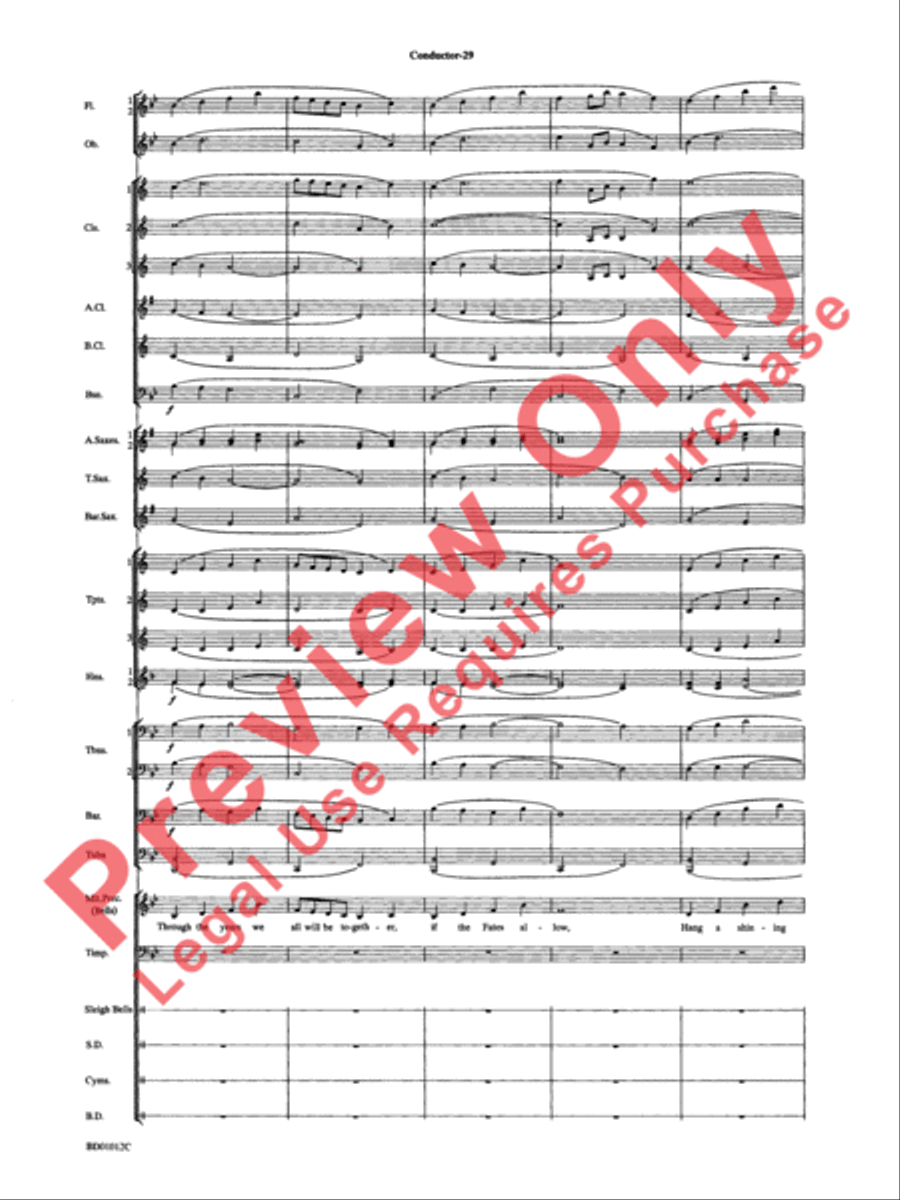 Christmas Pop Sing Along (for Concert Band with Audience Participation) Concert Band scores gallery preview page 31