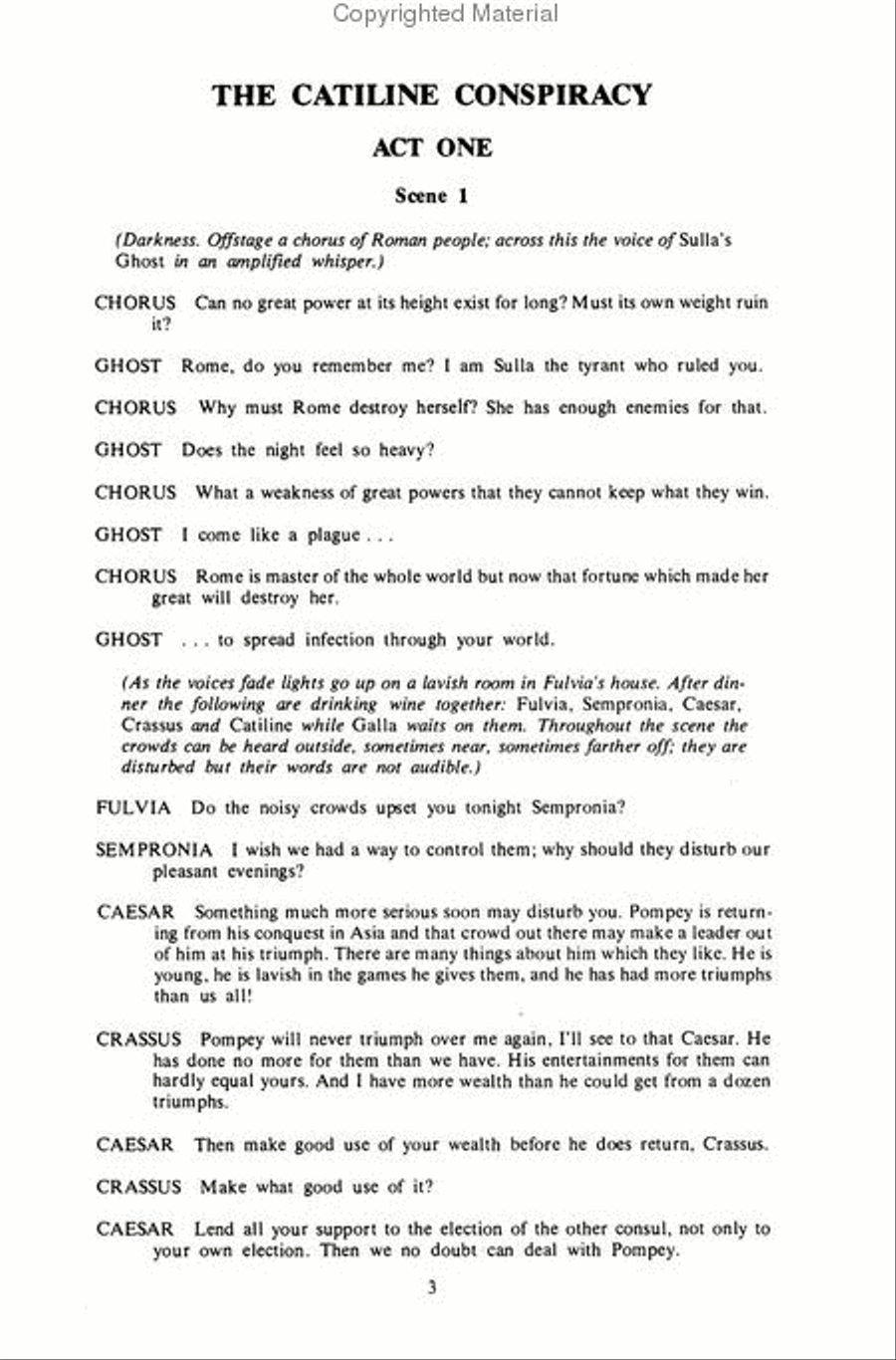 The Catiline Conspiracy The Catiline Conspiracy Voice scores gallery preview page 2