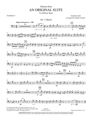 Book cover for Themes from An Original Suite - Trombone 2