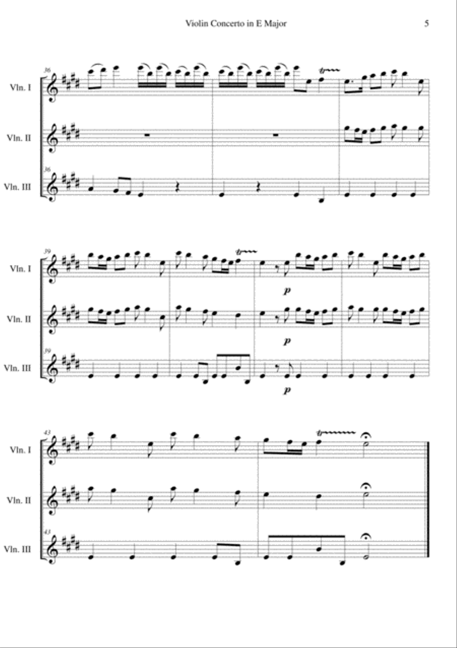 The Four Seasons - Spring 1st Movement Short Version Violin scores gallery preview page 5