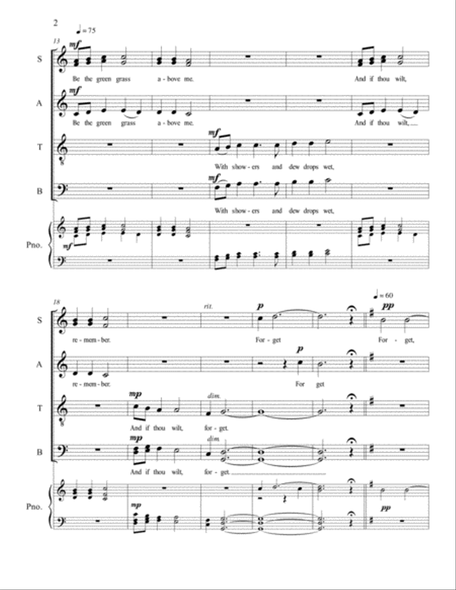 When I Am Dead, My Dearest 4-Part scores gallery preview page 2