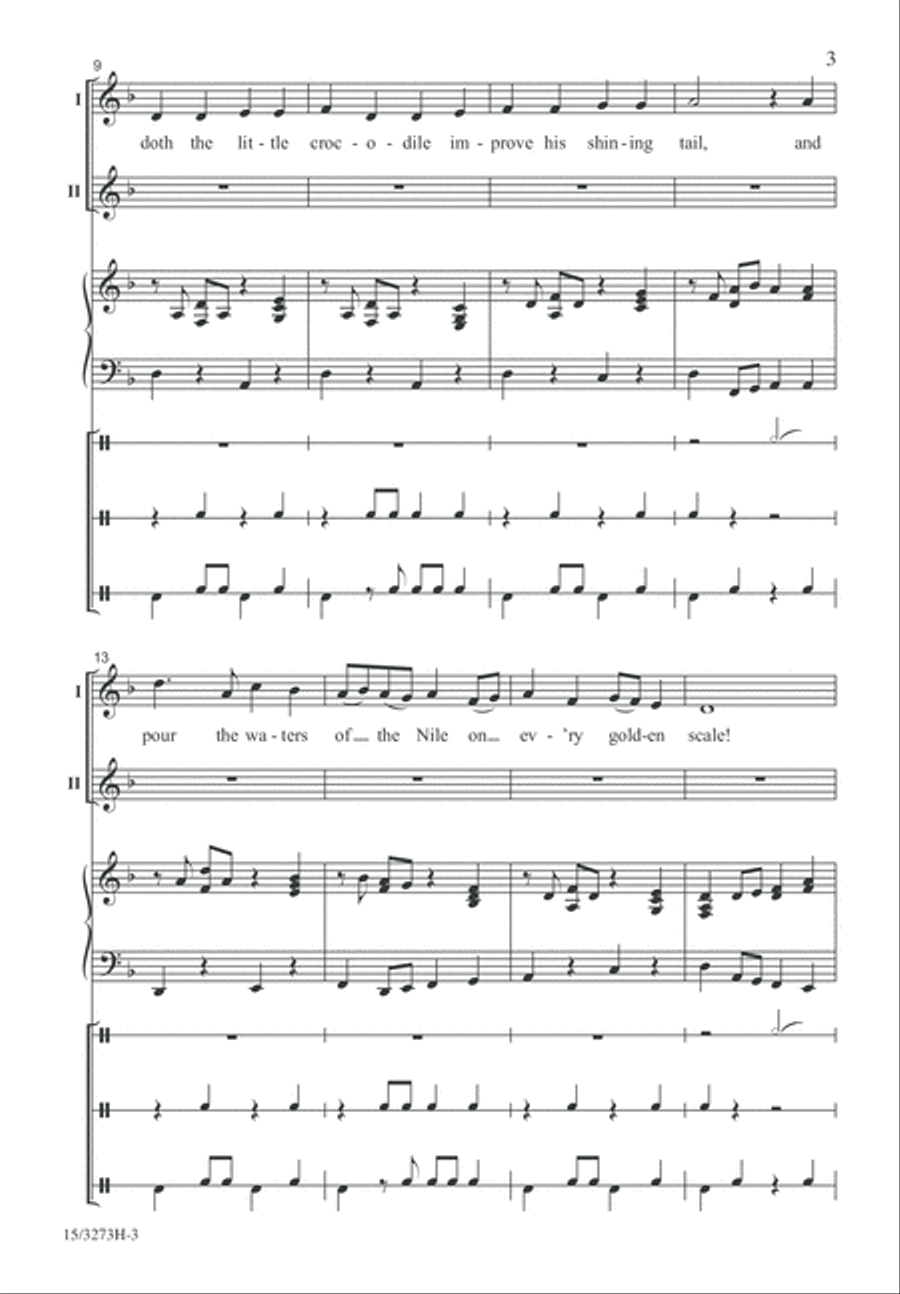 How Doth the Little Crocodile 2-Part scores gallery preview page 3