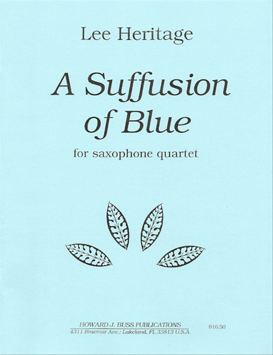 A Suffusion of Blue A Suffusion of Blue Saxophone Quartet scores gallery preview page 1