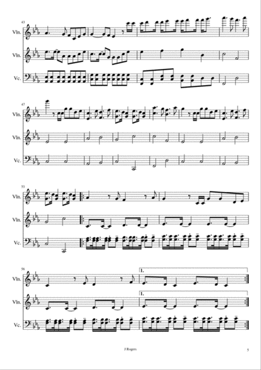 Hymn For The Weekend Hymn For The Weekend String Trio scores gallery preview page 5
