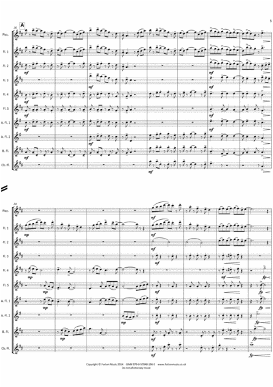 Showtime! Flute scores gallery preview page 3