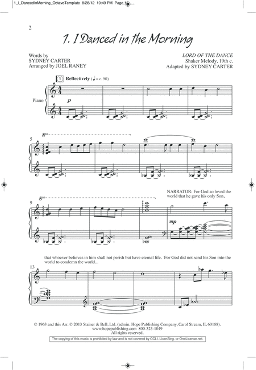 I Am the Lord of the Dance 4-Part scores gallery preview page 6