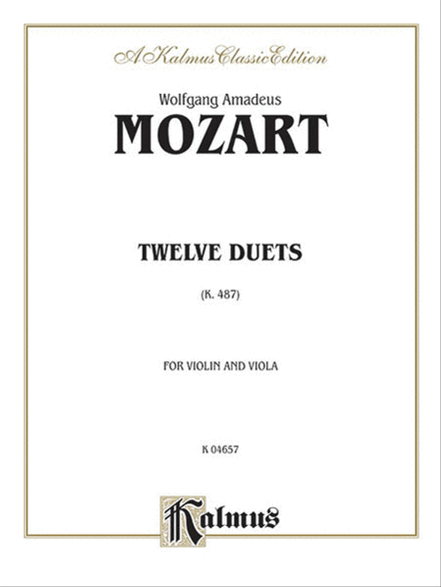 Twelve Duets, K. 487 String Duet scores gallery preview page 1