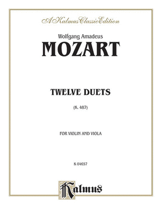 Book cover for Twelve Duets, K. 487