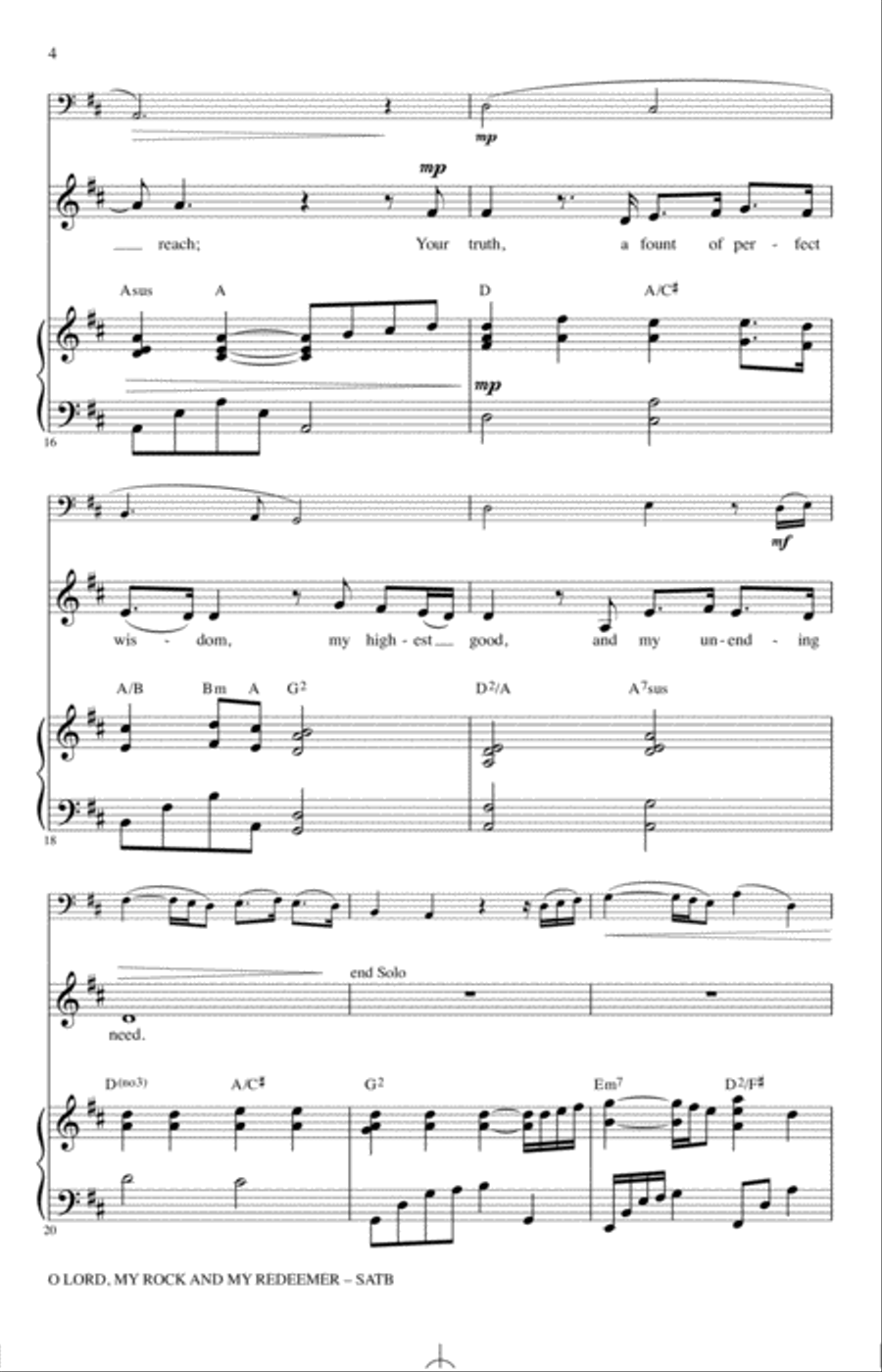 O Lord, My Rock And My Redeemer 4-Part scores gallery preview page 3