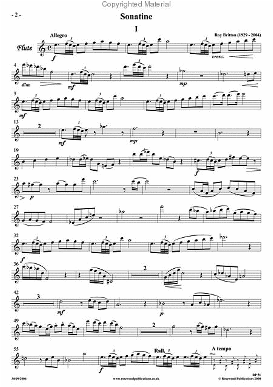 Sonatine Flute Solo scores gallery preview page 3