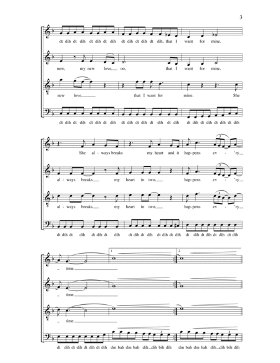 When Will I Be Loved When Will I Be Loved 4-Part scores gallery preview page 3