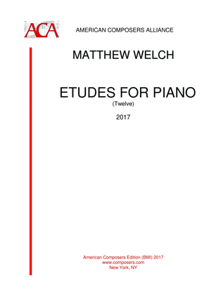 Book cover for [Welch] Etudes for Piano