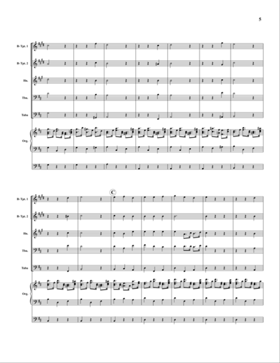 Zadok the Priest Organ scores gallery preview page 5