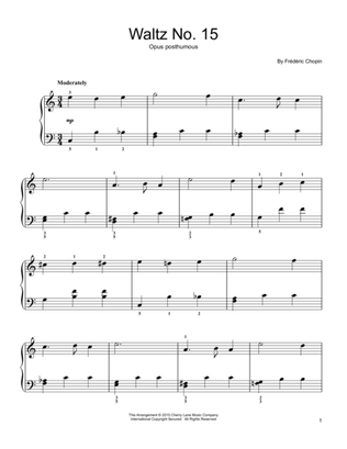 Book cover for Waltz No. 15, Op. Posthumous, E Major