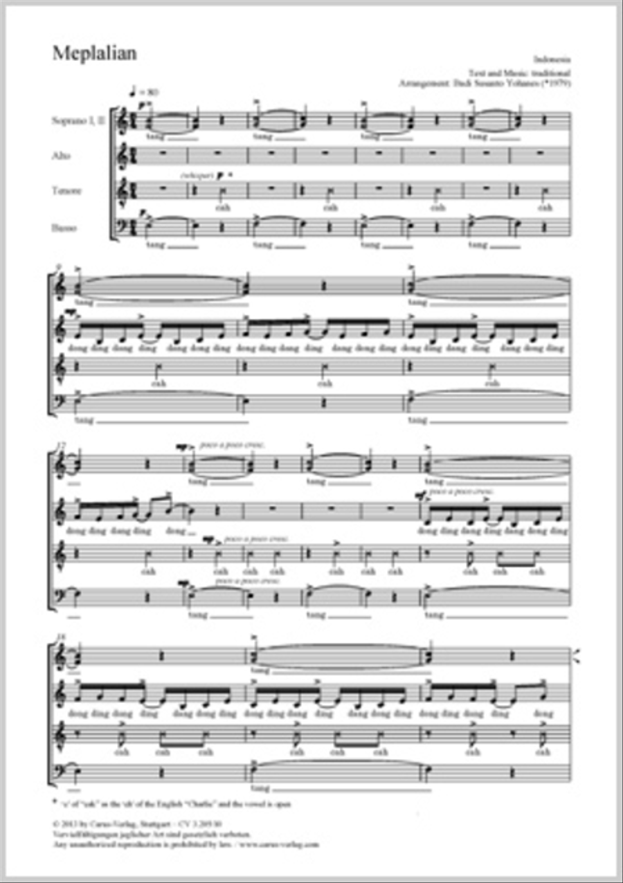 Meplalian SSATB scores gallery preview page 1