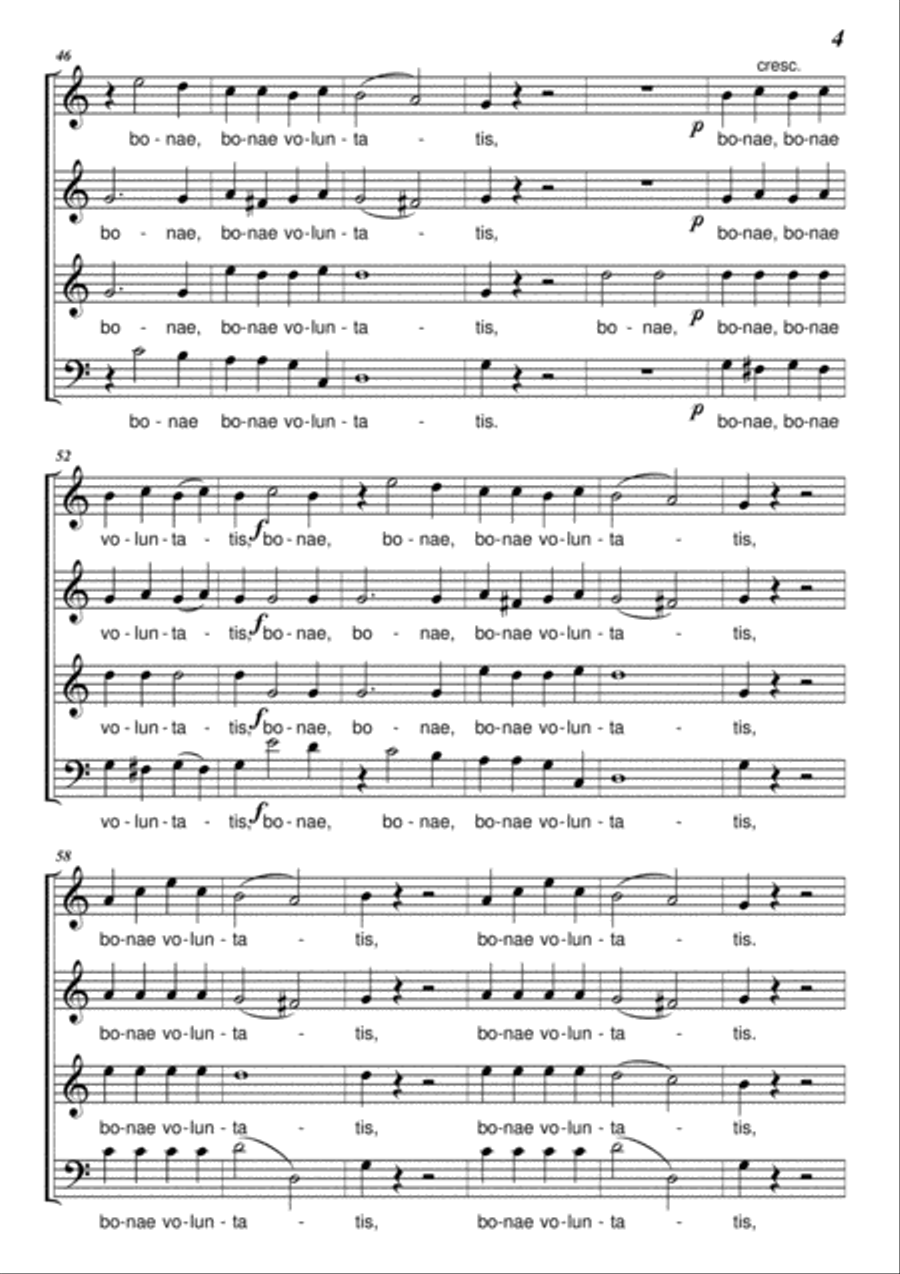 Gloria (Mozart) 4-Part scores gallery preview page 4
