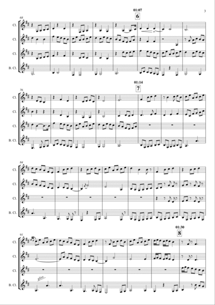 Trip to Skye Woodwind Quartet scores gallery preview page 3