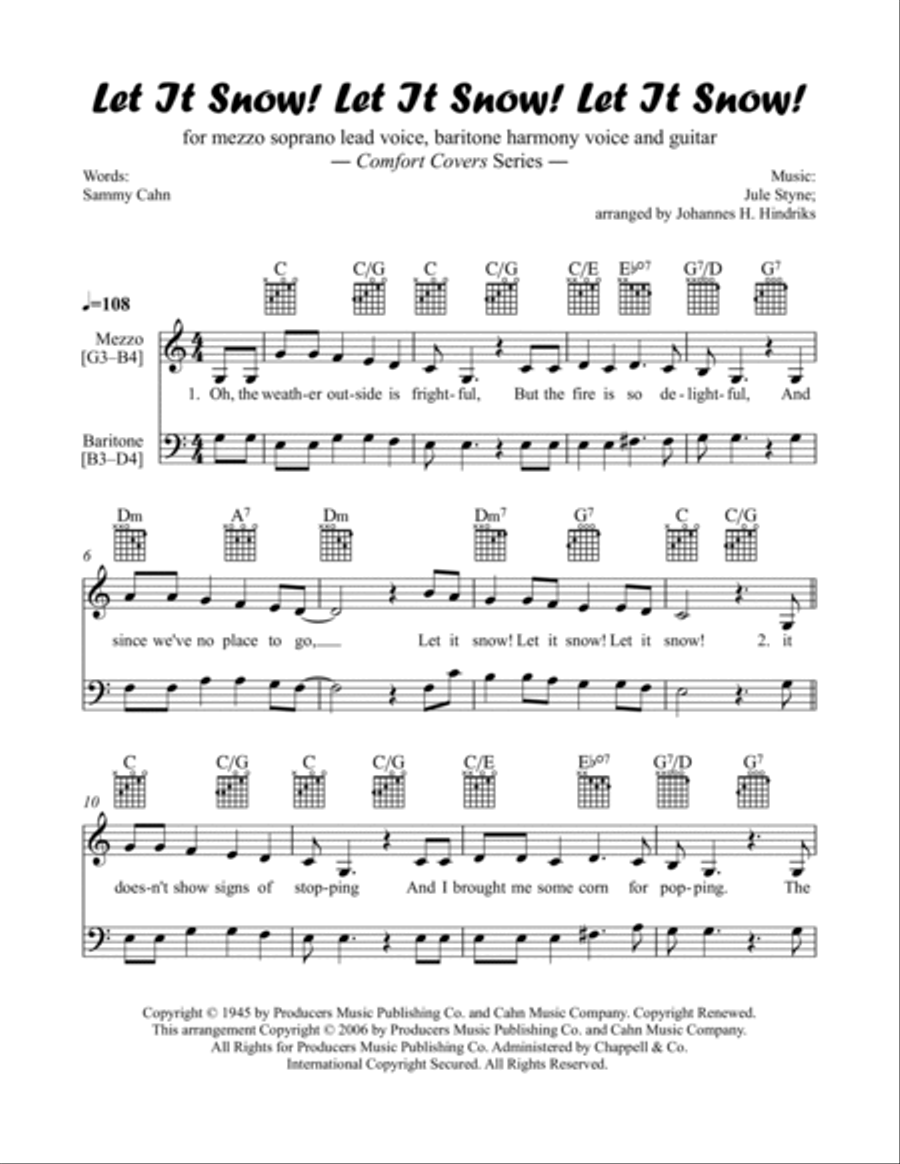 Let It Snow! Let It Snow! Let It Snow! Piano scores gallery preview page 2