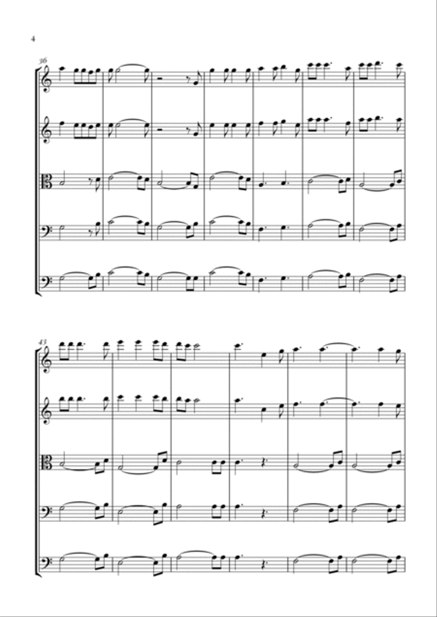 Hallelujah Hallelujah String Quintet scores gallery preview page 4
