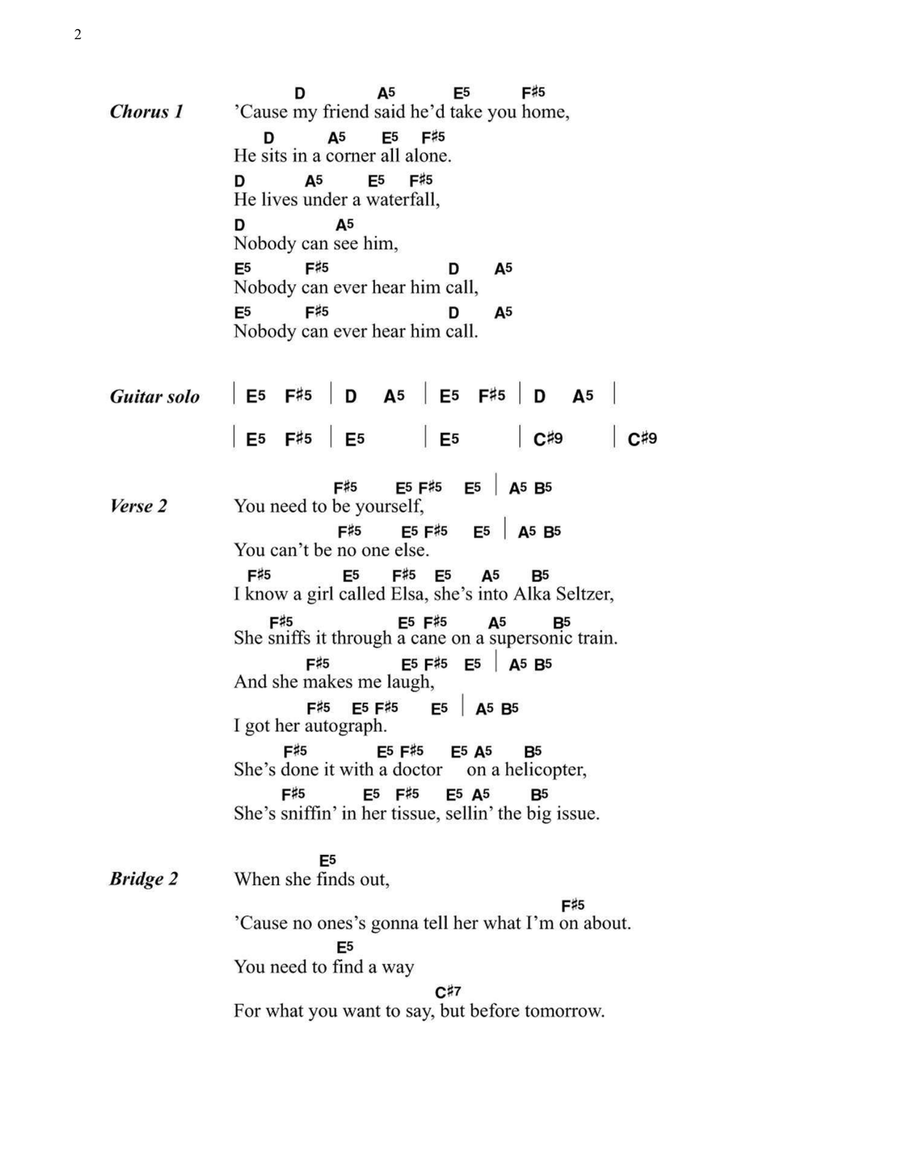 Supersonic Easy Guitar scores gallery preview page 2