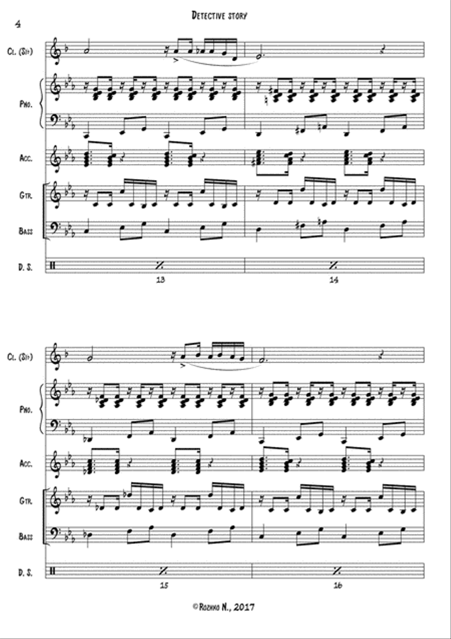 Detective Story Small Ensemble scores gallery preview page 5
