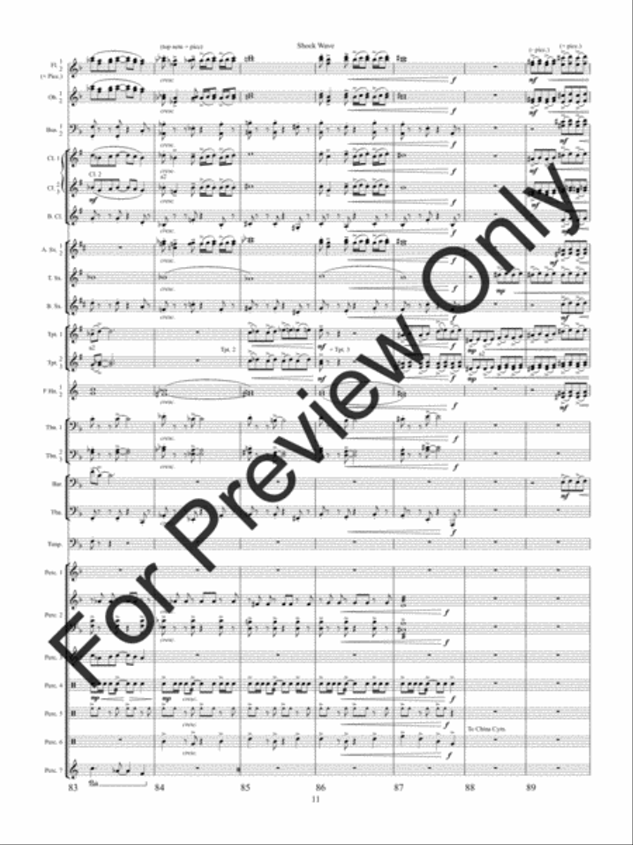 Shock Wave (Score) Shock Wave (Score) Concert Band scores gallery preview page 14