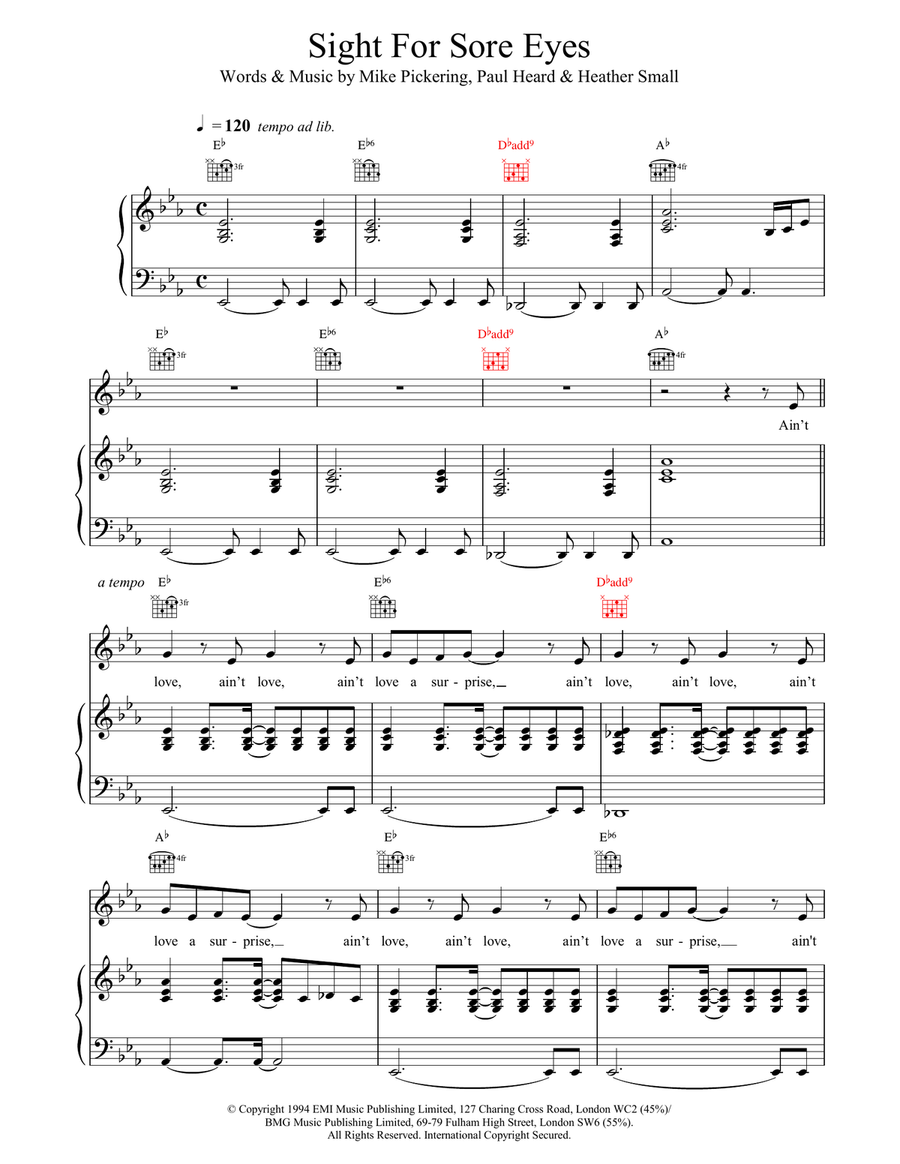 Sight For Sore Eyes Acoustic Guitar scores gallery preview page 1