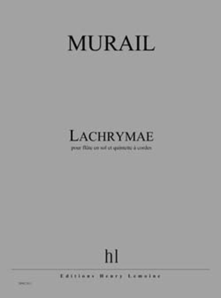 Book cover for Lachrymae