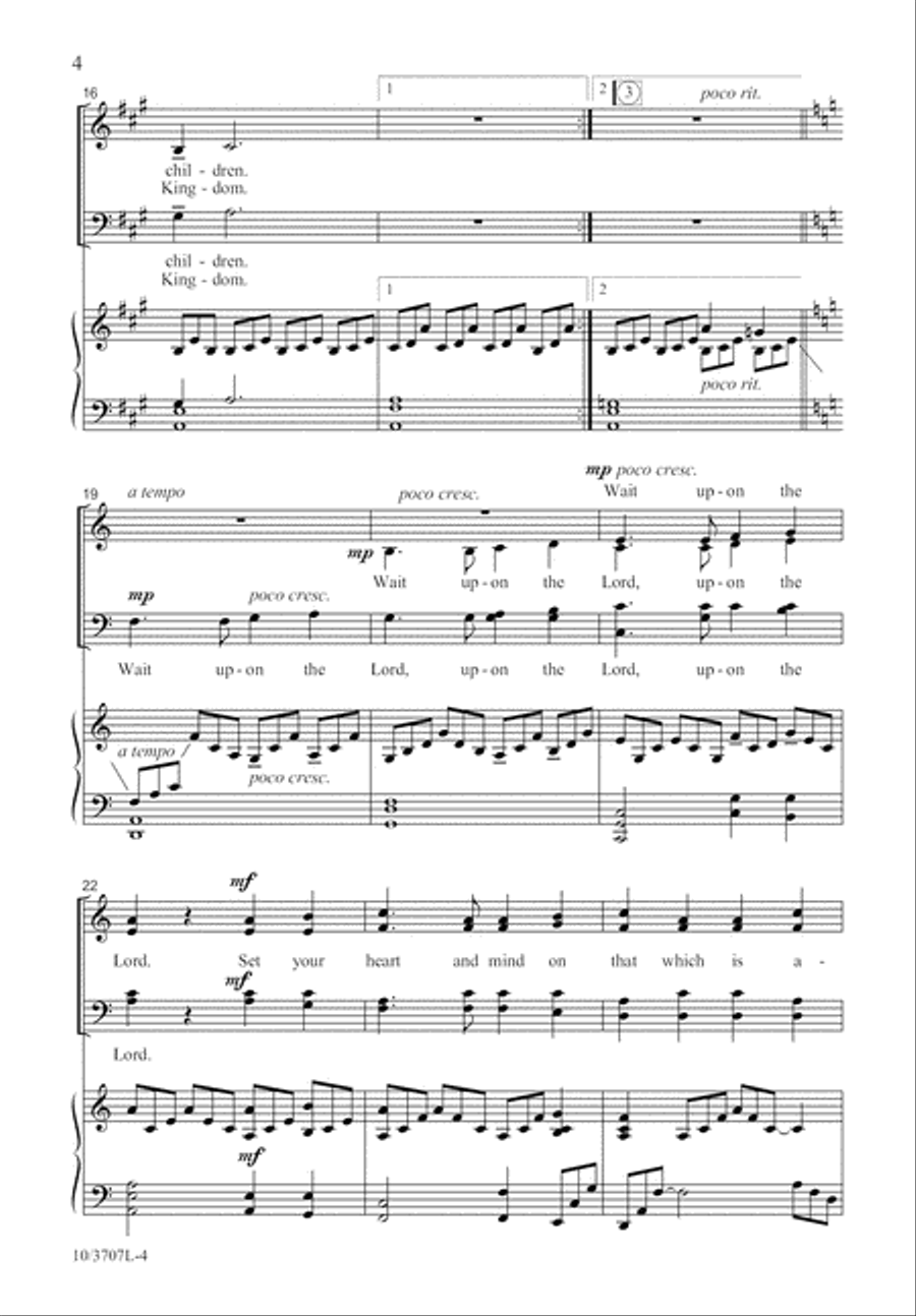 Seek First the Kingdom Seek First the Kingdom 4-Part scores gallery preview page 4