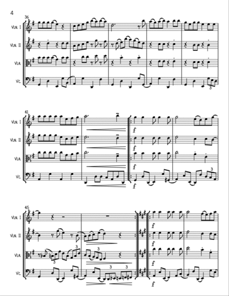 Always Look On The Bright Side Of Life String Quartet scores gallery preview page 4